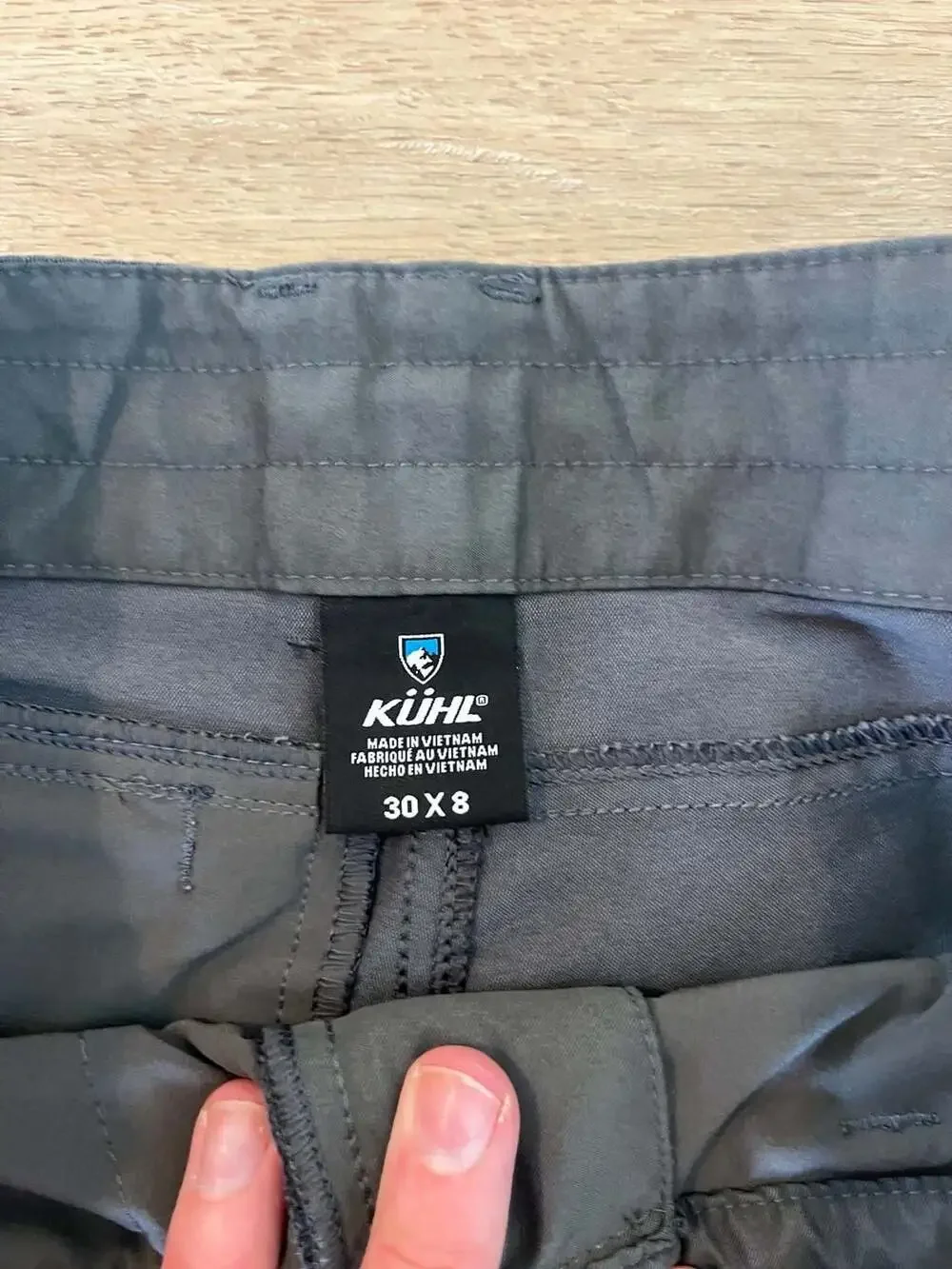 Kuhl, Chino Shorts, Technical Stretch, Grey Outdoor Hiking Shorts, 30x8